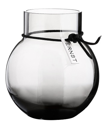 Rund glasvas, rökgrå - Ernst Kirchsteiger
